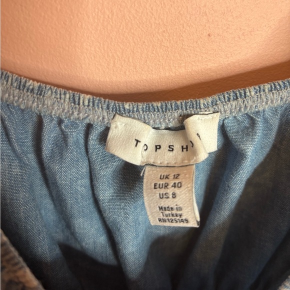 COPY - TOPSHOP Chambray Denim Floral Dress - Picture 4 of 4